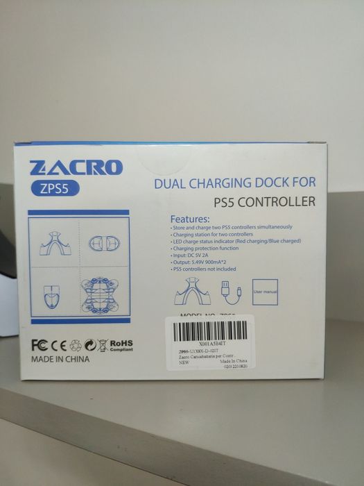 Kontroler ładowarka Zacro PS5 przenośna stacja