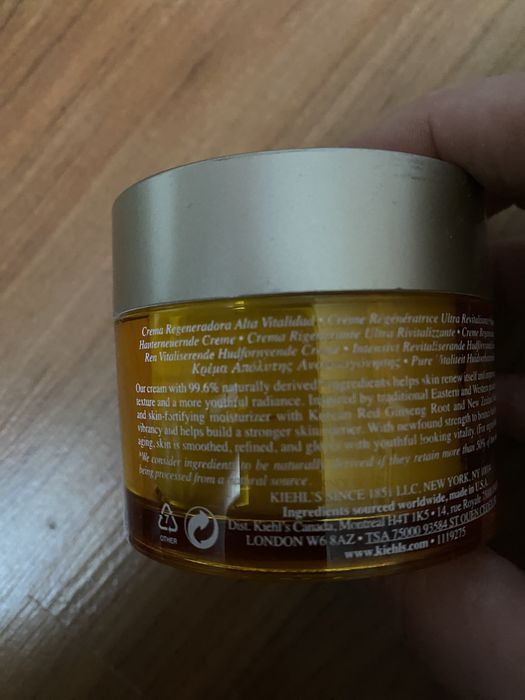 Kiehls rewitalizujący krem do skóry Pure vitality 50ml