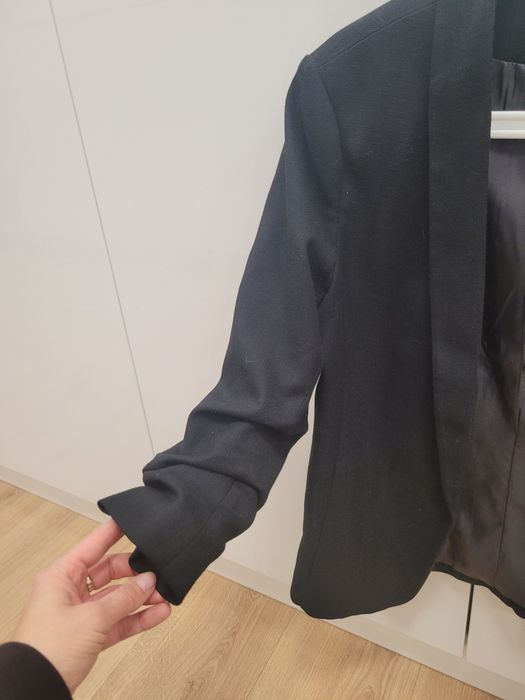 Marynarka damska z h&m, 38, czarna z rękawem 3/4