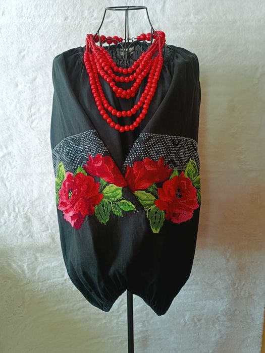 Koszula lniana boho folk