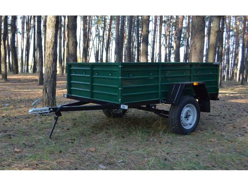 Одновісний причеп розміром 2200 х 1300. Бортовий оцинкований причіп. Прицеп бортовой. Ціна від виробника