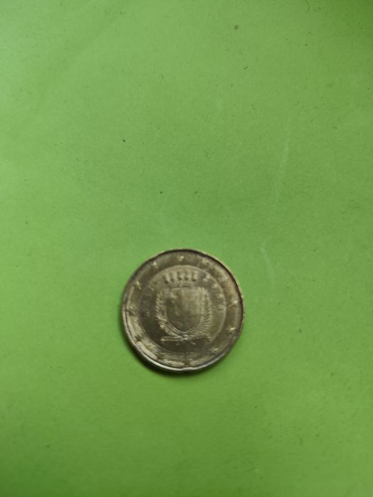 Moeda 20 cêntimos de Malta de 2008 Rara
