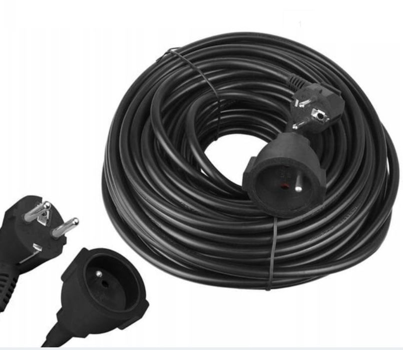 Kabel Przedłużacz 50m 3x2,5 mm przedłużacz ogrodowy 3Gx2,5mm Czarny