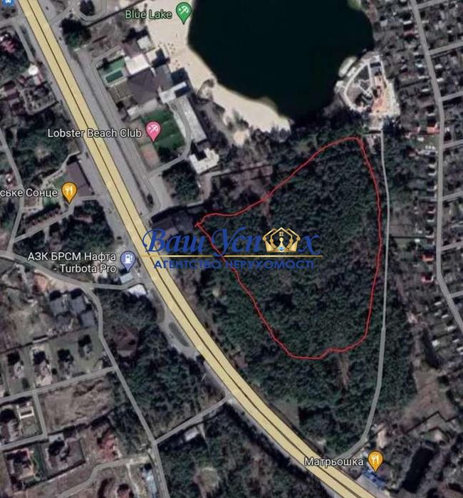 Продажа участка в лесу с выходом на озеро .Голубое Озеро.