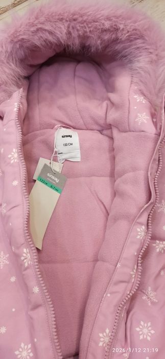 Nowy zimowy kombinezon dla dziewczynki 128/134