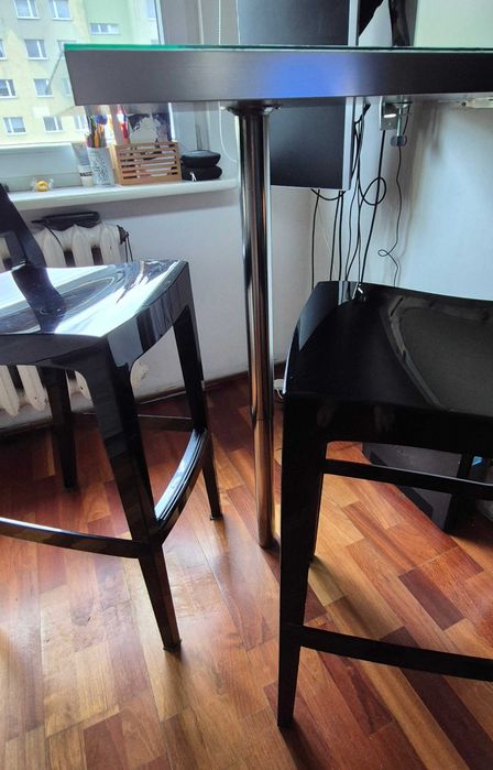 Krzeslo barowe Sgabello Glenda scab design czarny