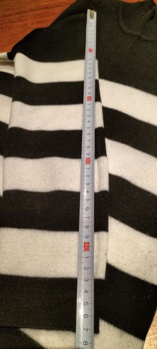 Sweterek sweter pulower półgolf czarno biały paski