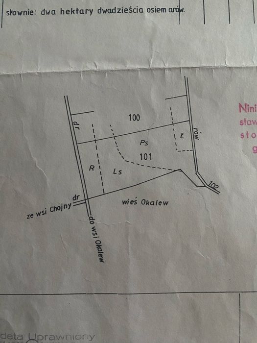 Sprzedam łąkę 1,18 ha