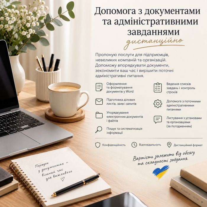 Віддалена адміністративна допомога бізнесу та підприємцям