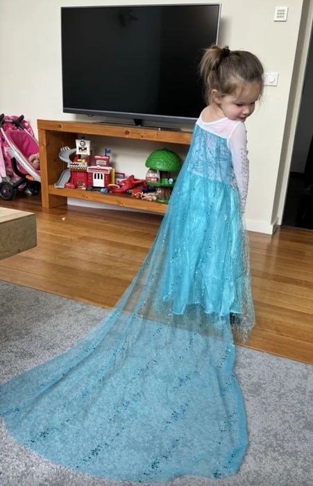 Сукня дитяча Ельза з рукавом платье Эльзы холодное сердце Frozen 110