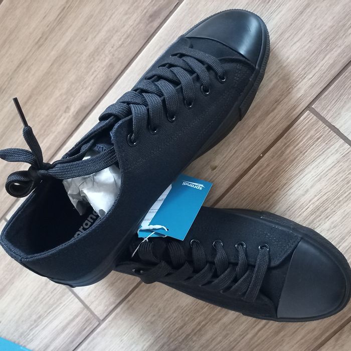 Sprandi- Nowe czarne  trampki-45