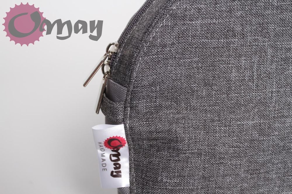 Szary organizer do OBAG MOON LIGHT len 2 kieszenie wkład OMAY