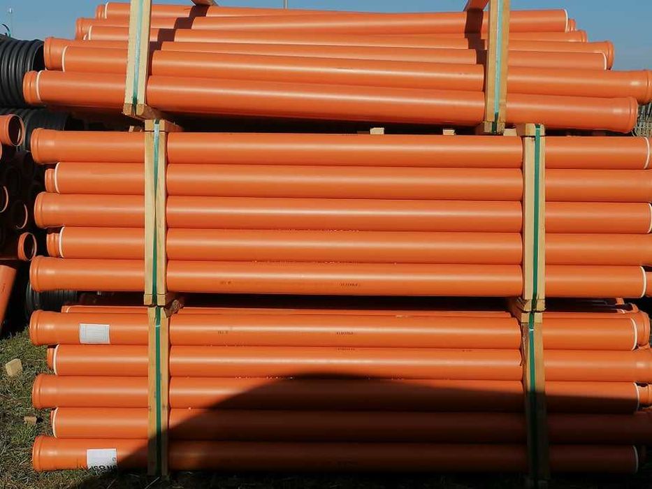Rura kanalizacyjna PCV 160 SN2 3,2 mm I GATUNEK oranż gładka rury