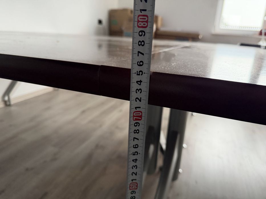 Stół konferencyjny z litego drewna 4,20 m modułowy mahoń