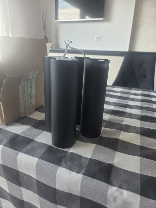 Plafon LAGOS 20 czarne lampy halogeny 4szt.