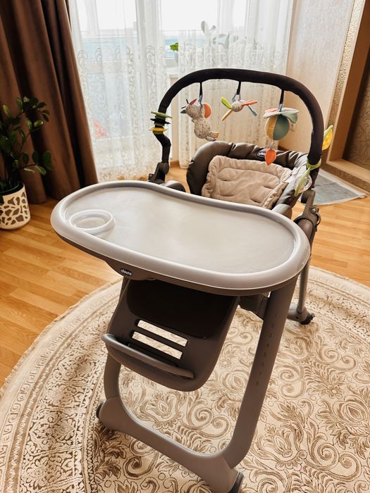Стільчик для годування Polly Magic Chicco, сірий