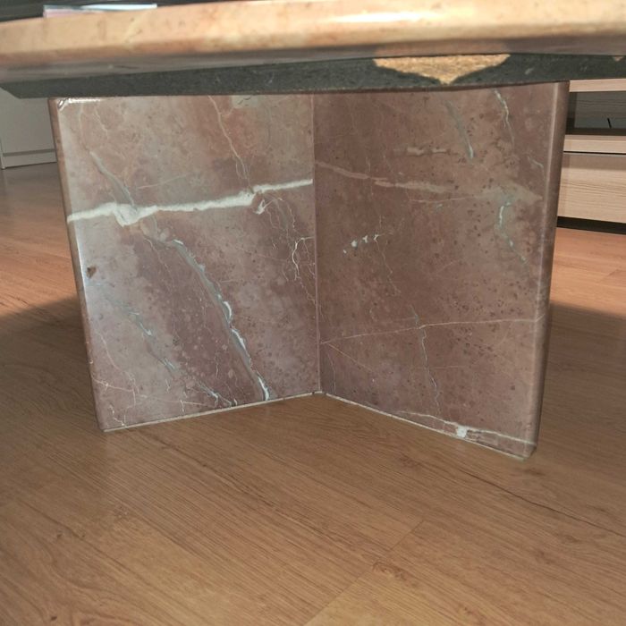 Stolik marmurowy kawowy ława stół lata 70 80 VINTAGE 100cmX125cm x47cm