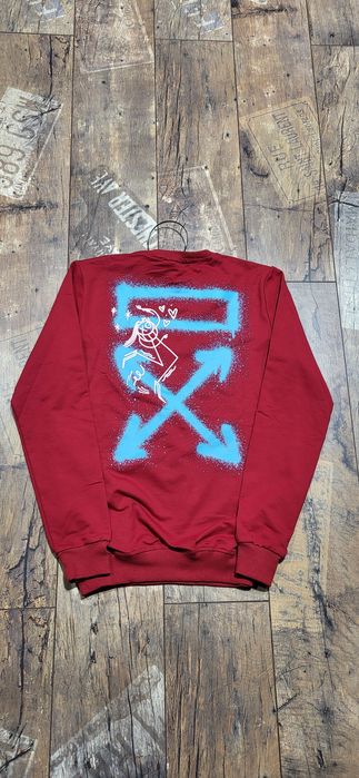 Off white bluza bordowa bordo męska młodzieżowa unisex S