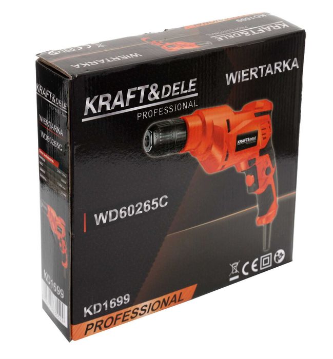 Wiertarka elektryczna Kraft&Dele – 1200W, 230V, uchwyt 13 mm