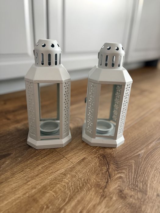 Szary lampion Ikea Enrum 2 szt