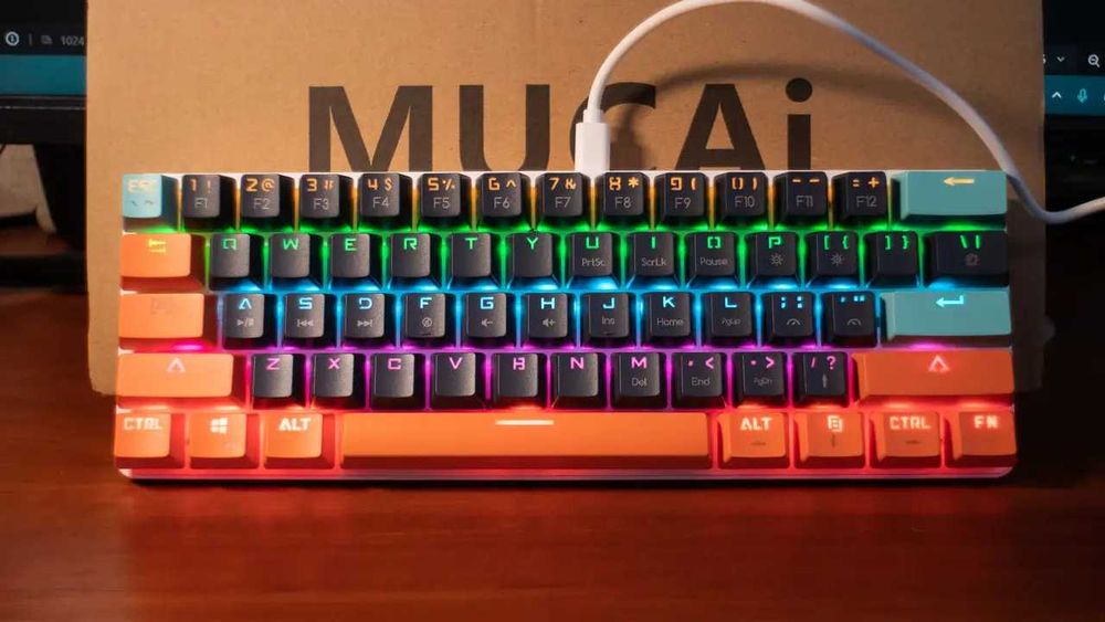 MUCAI Механическая RGB клавиатура с красными свитчами
