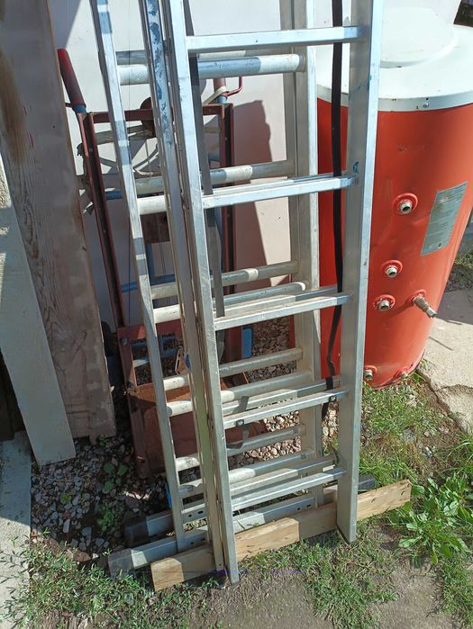 Drabina aluminiowa 2-elementowa rozsuwana 3.5m - 6m (możliwość 3. elementu)