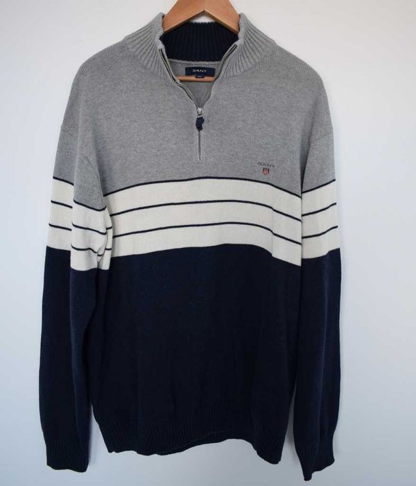 Gant 2xl xxl gruby bawełniany sweter męski
