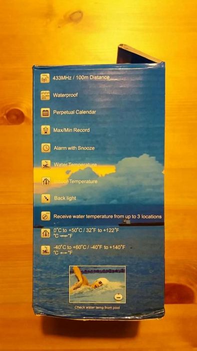 Termómetro wireless sem fios para piscina64285465673475121