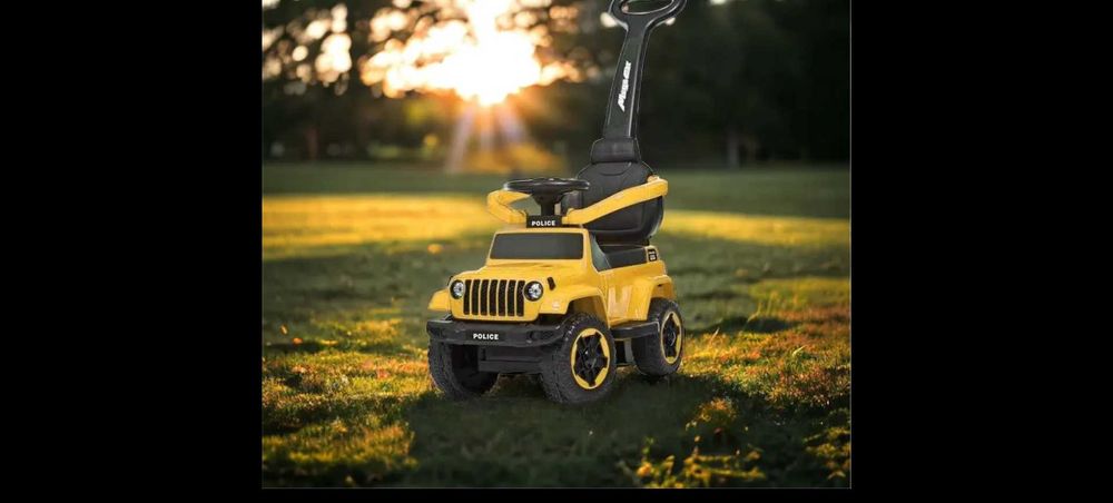 ‼️Дитяча машинка на акумуляторі Каталка-толокар з батьківською ручко‼️