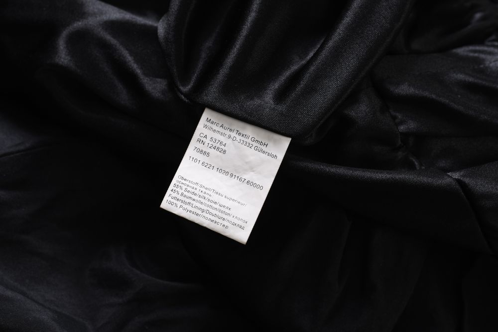 MARC AUREL czarna satynowa sukienka bez rękawów jedwab bawełna r. 36