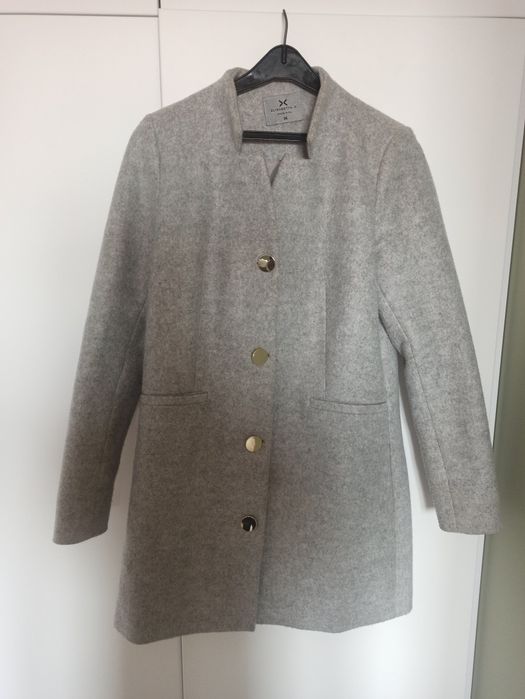 Szary płaszczyk damski