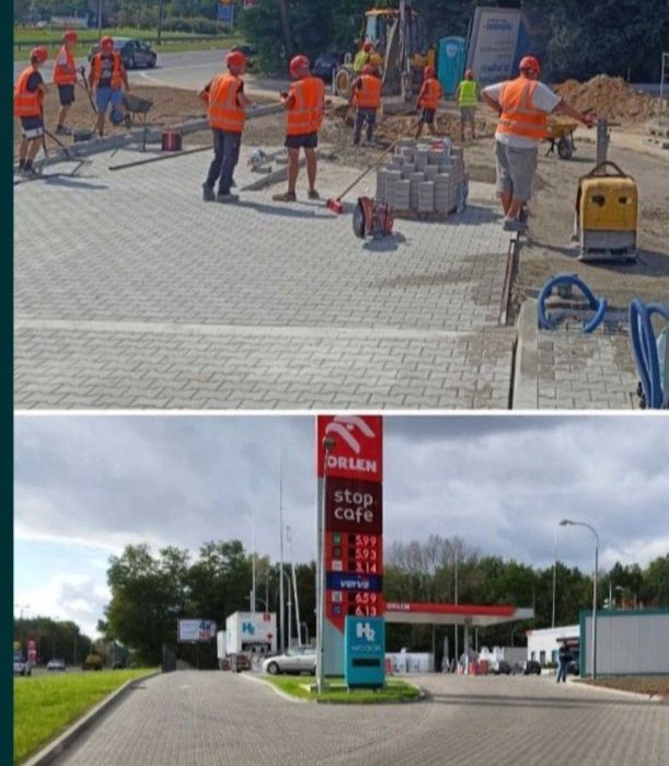 Układanie kostki brukowej. Brukarstwo. Płyty wielkoformatowe. FACHOWO