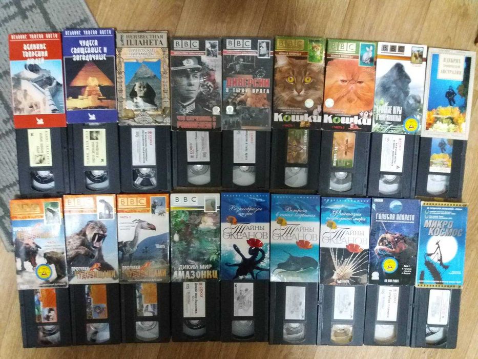 Видеокассеты Відеокасети Рыбалка футбол музыка природа