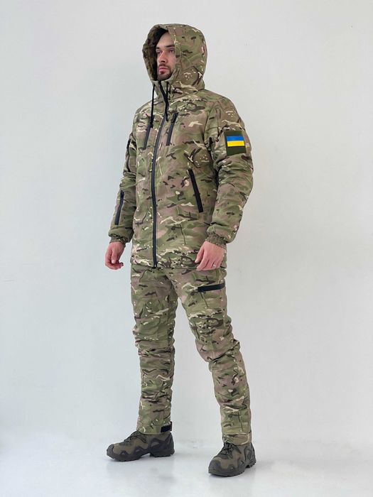 Військова форма утеплена зимова мультикам, костюм тактичний з флісом