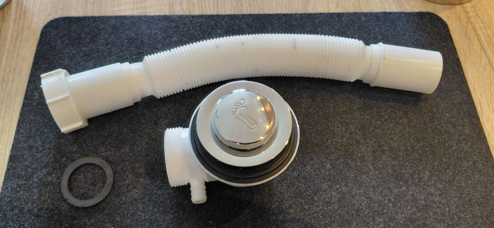 Syfon do brodzika, wanny z klikiem klik klak + wąż elastyczny