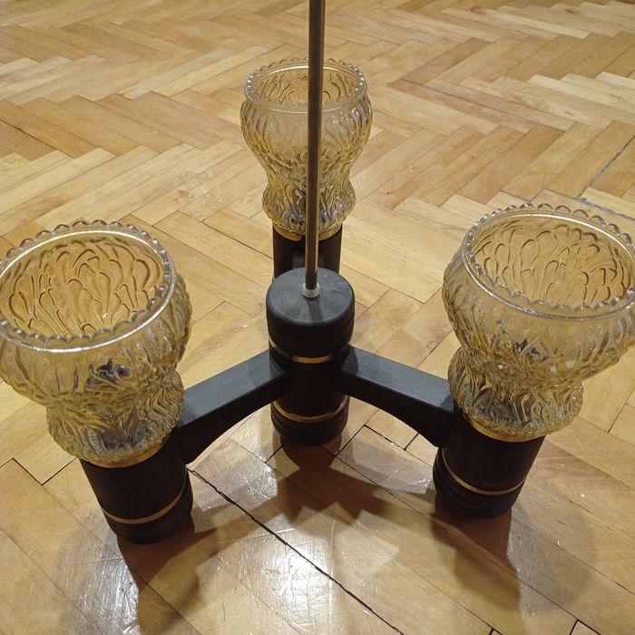 Lampa sufitowa wisząca vintage PRL