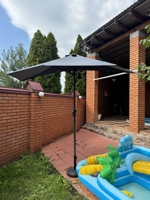 Парасоля  садова зонт  кутовий з підставкою металевою