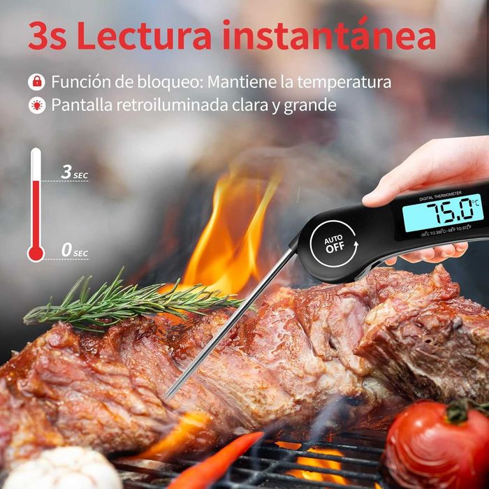 Termómetro de cozinha de leitura instantânea em 3s