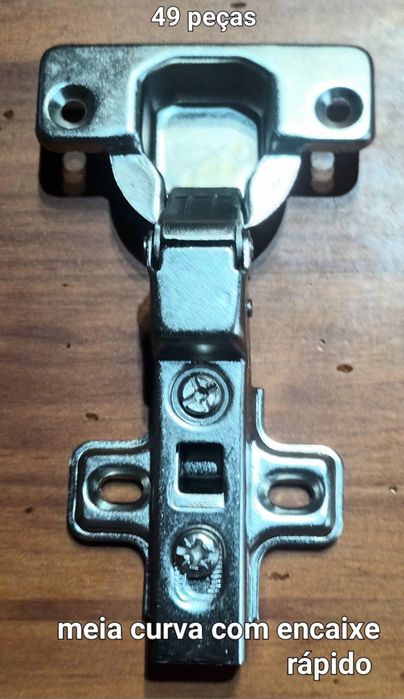 Dobradiças meia curva para móveis