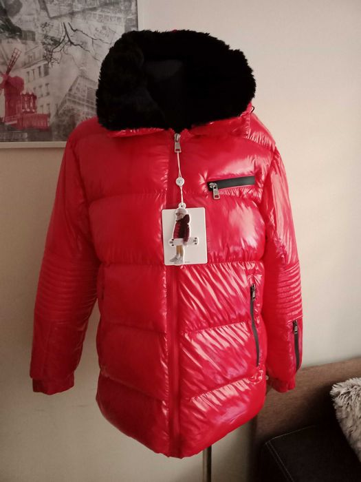 Kurtka zimowa czerwona połysk roz. M