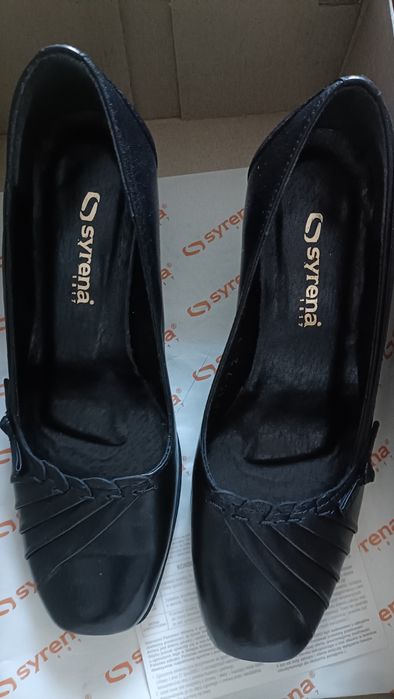 Nowe skórzane czółenka SYRENA 35 | Tęgość G | Obcas 6 cm | Zapasowe fleki