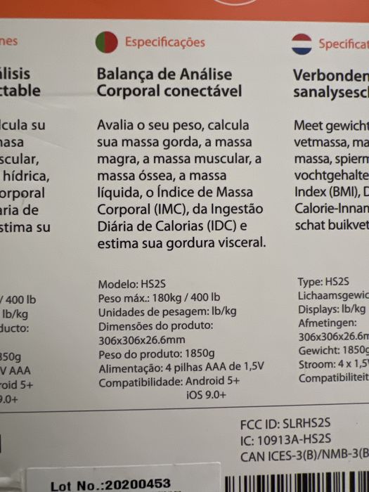 Balança Corporal iHealth Smart Fit