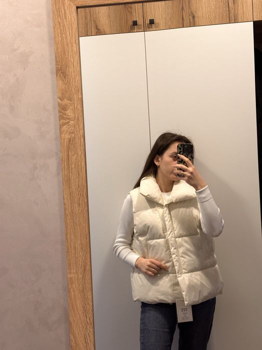 Нова жіноча жилетка безрукавка оверсайз верхній одяг куртка