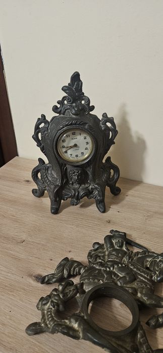 Zegar kominkowy mosiężny