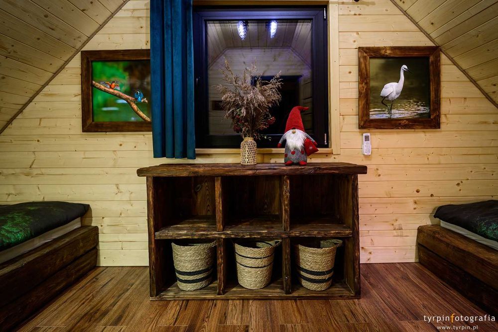 Domek całoroczny ,,Chatka Zimorodka" Wynajem nocleg balia z Jacuzzi