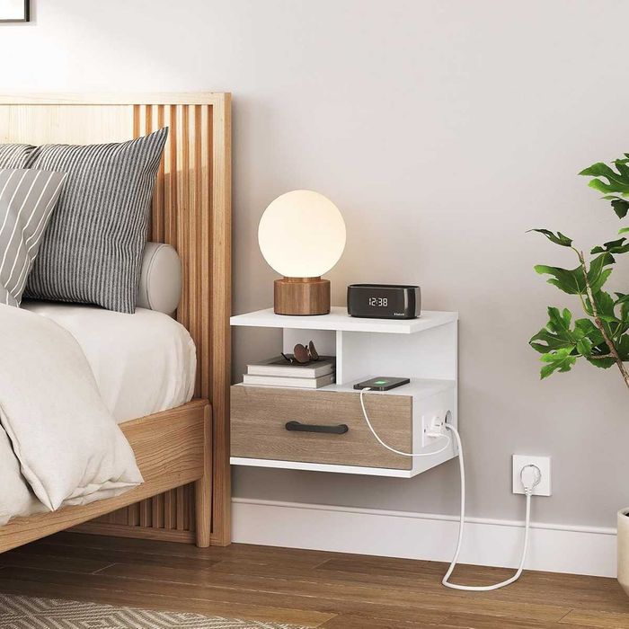 Nowy stolik nocny / regał /szafka/półka/stacja ładująca/HOOBRO !A2040!