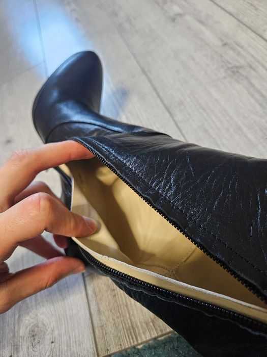 Сапоги женские, кожаные