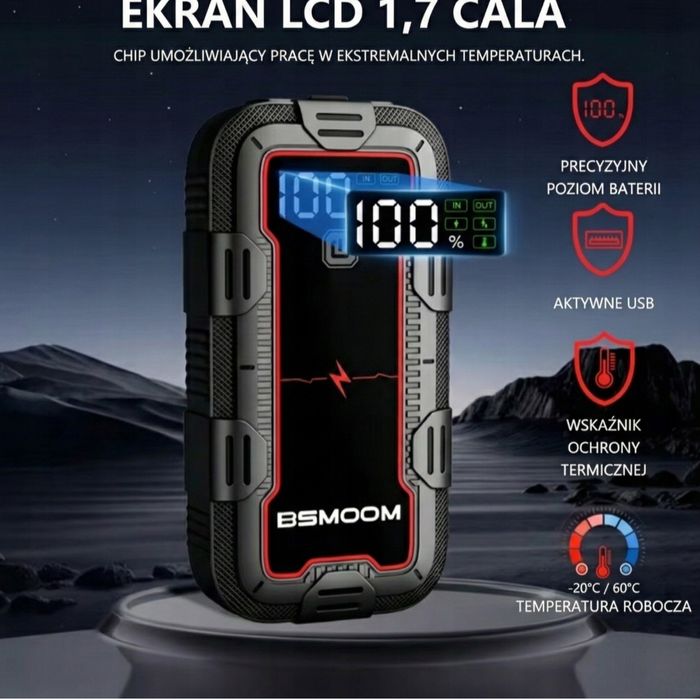 Urządzenie rozruchowe Powerbank Booster 12V 12800mAh 6000A