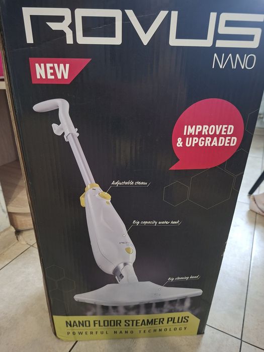 Пароочиститель для підлоги Nano Plus Rovus Пароочиститель Rovus Білий