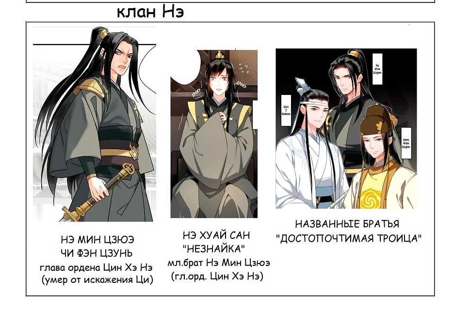 Магистр дьявольского культа табличка персонажей манга